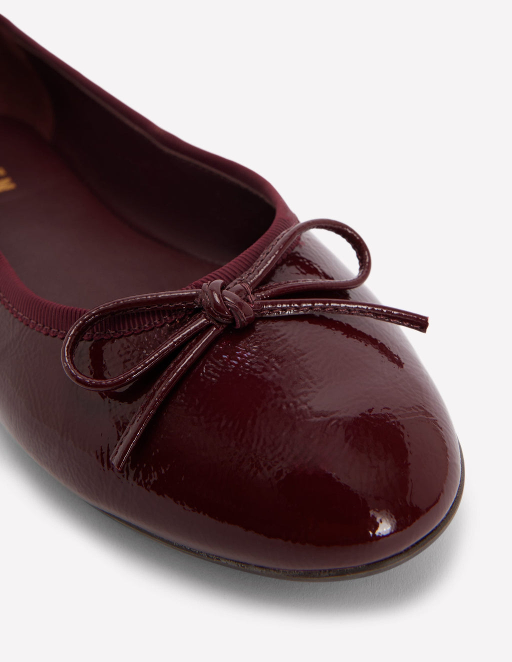 Ballerines à bout rond-Lie de vin