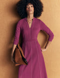 Robe midi contrastée Ponte - Coulis de framboise