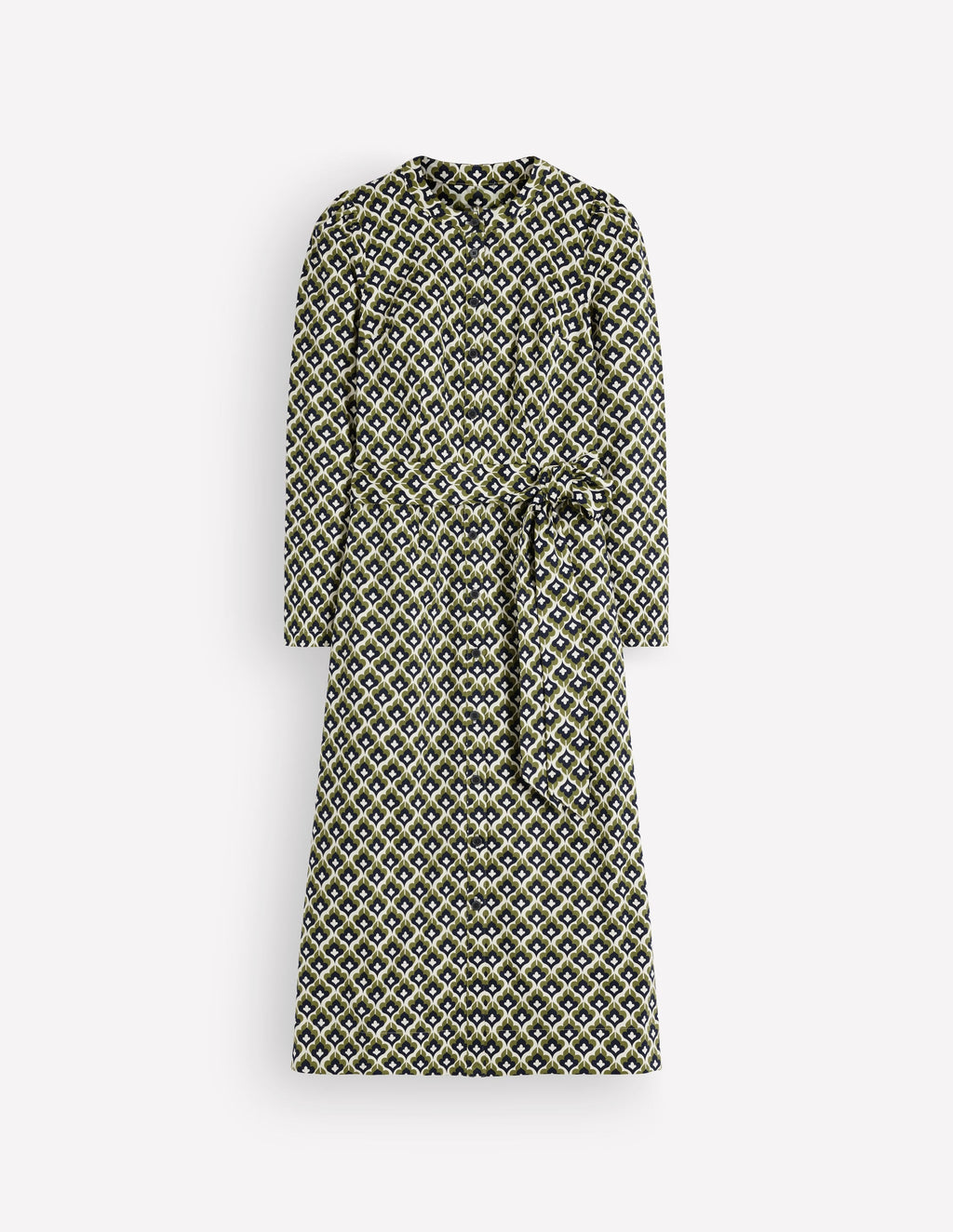 Robe chemise midi—Bleu marine, Geo Party
