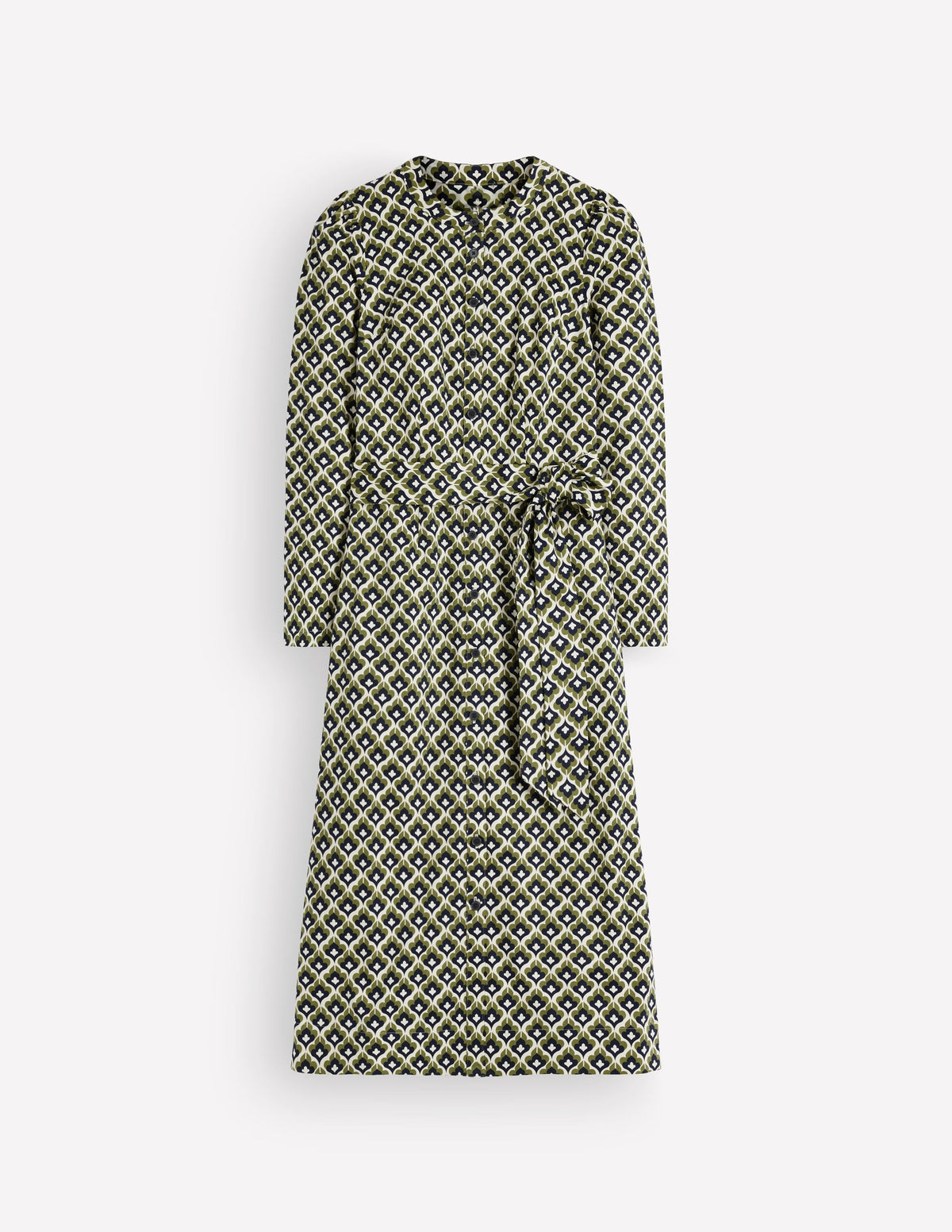 Robe chemise midi—Bleu marine, Geo Party