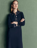 Piping Detail Robe Ponte-Marine, Ivoire