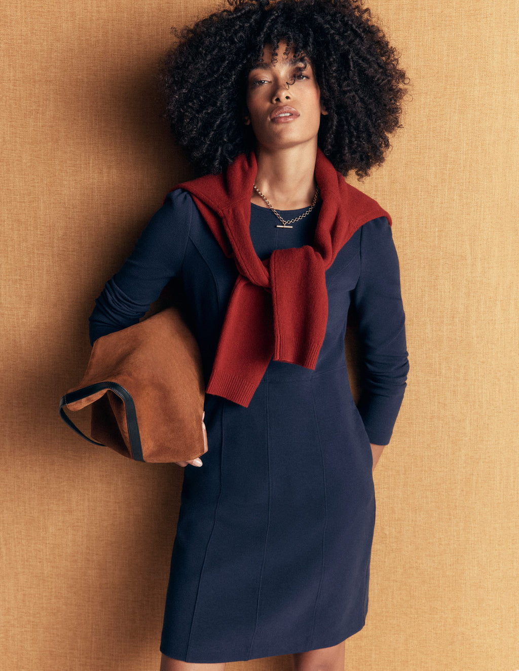 Robe Ottoman à coutures – Marine
