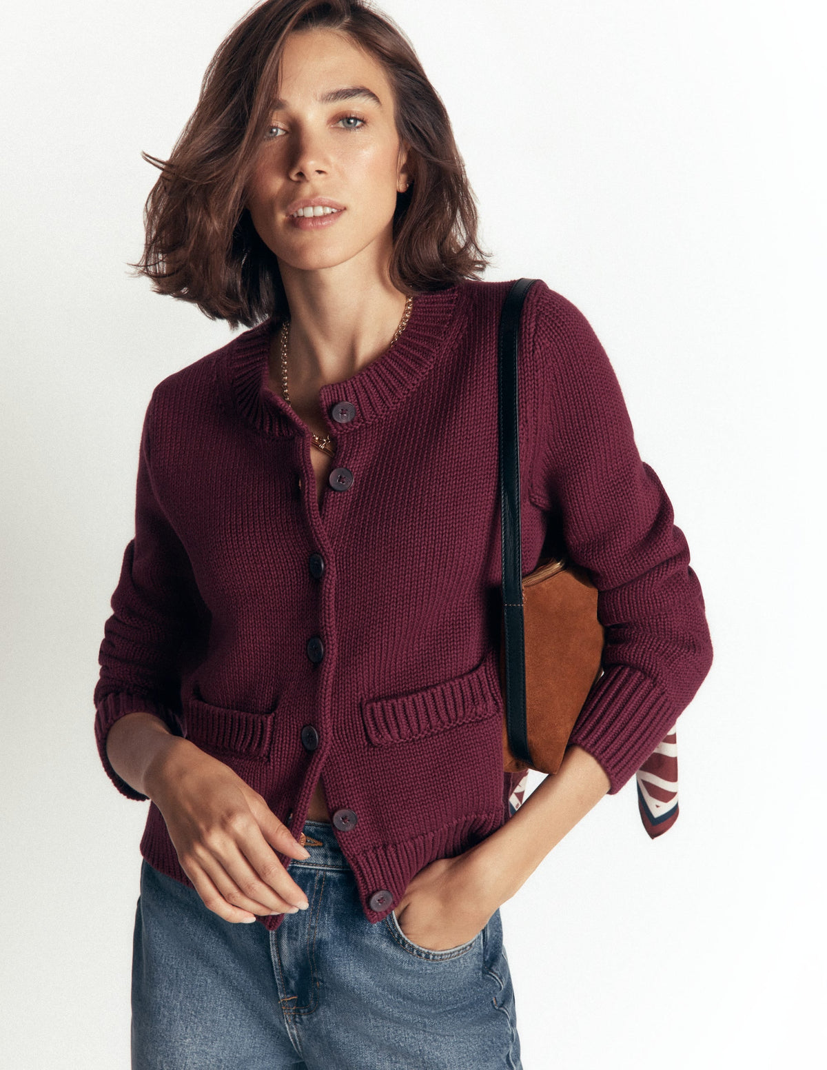 Gilet en coton épais – Bannière marron