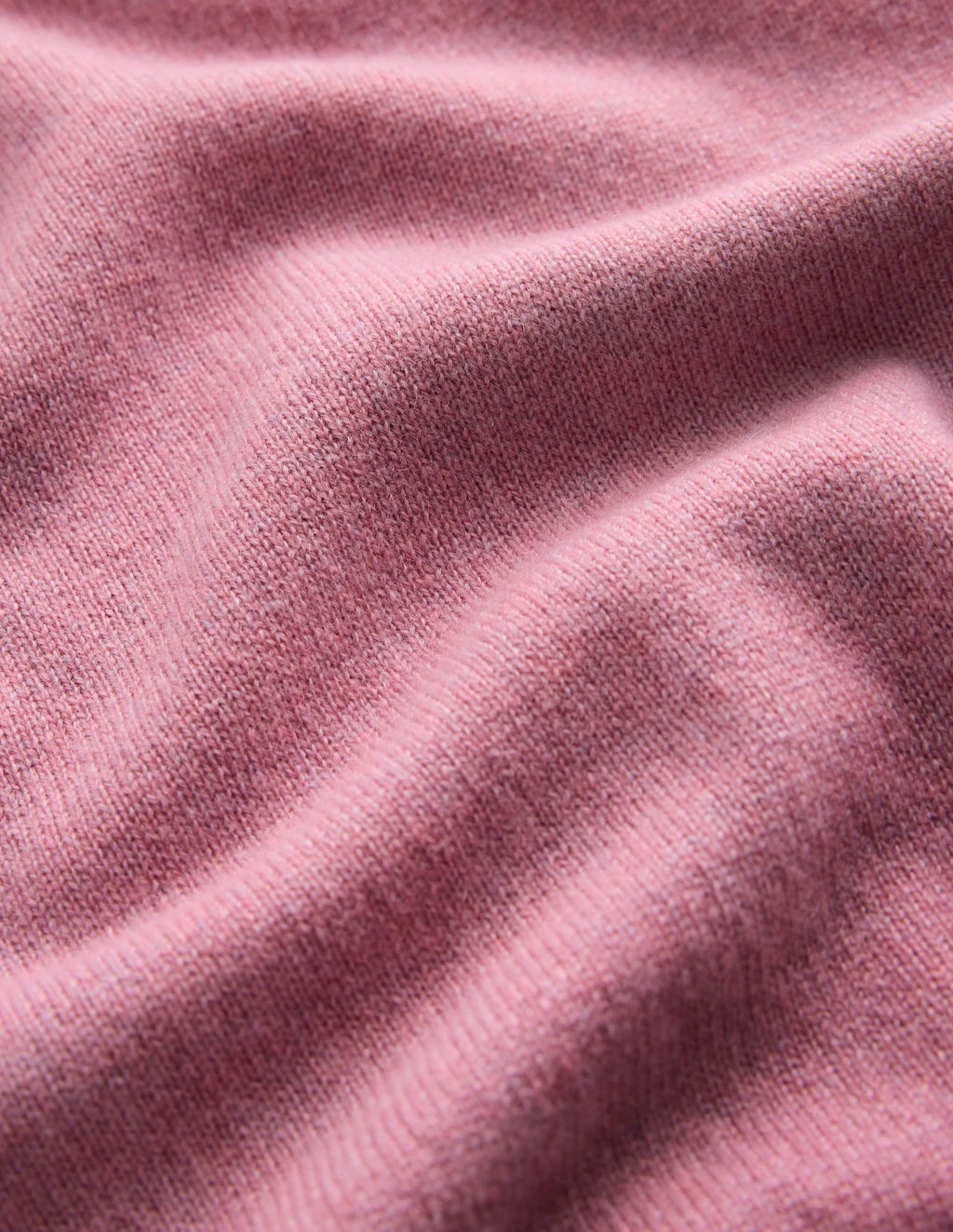 Pull col rond en cachemire - Rose chiné