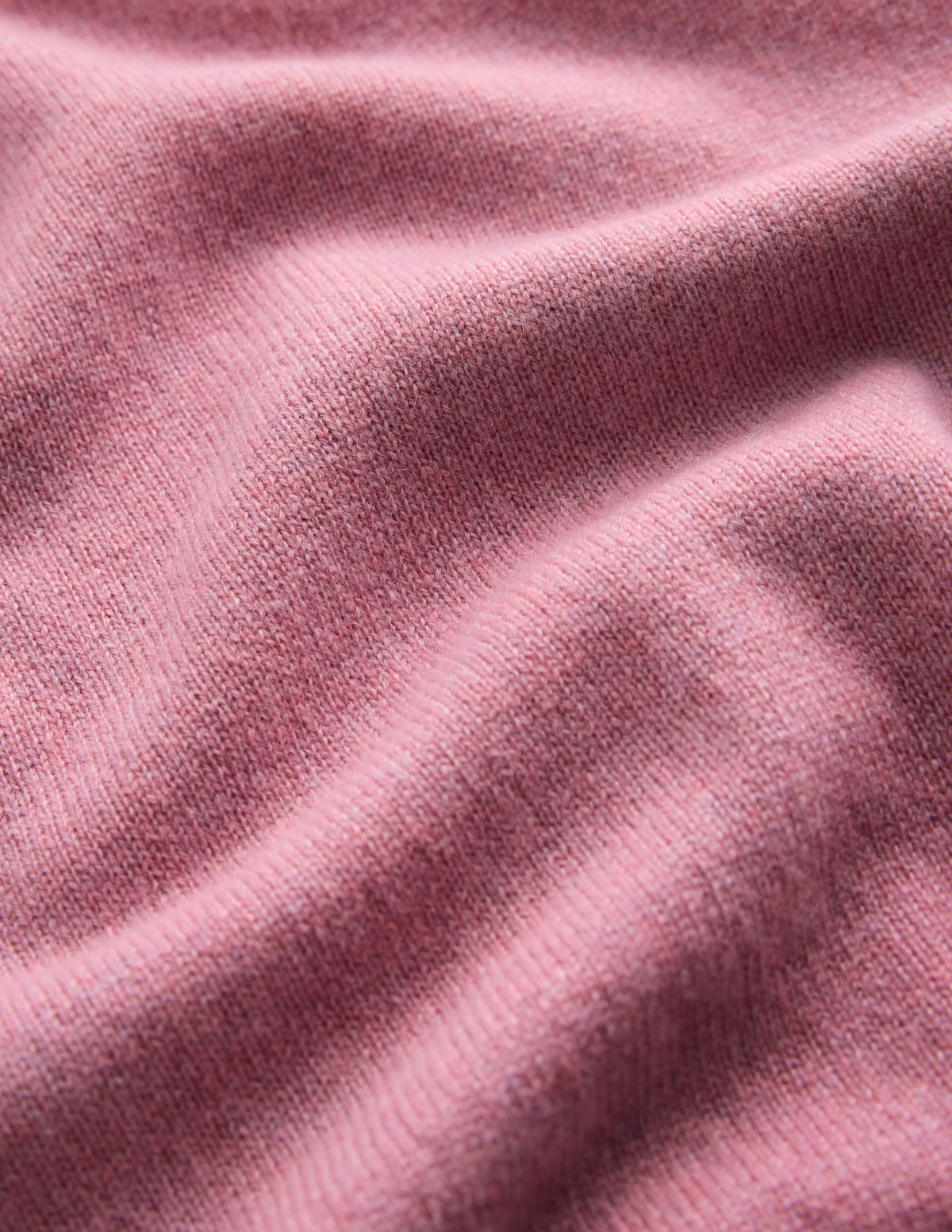 Pull col rond en cachemire - Rose chiné