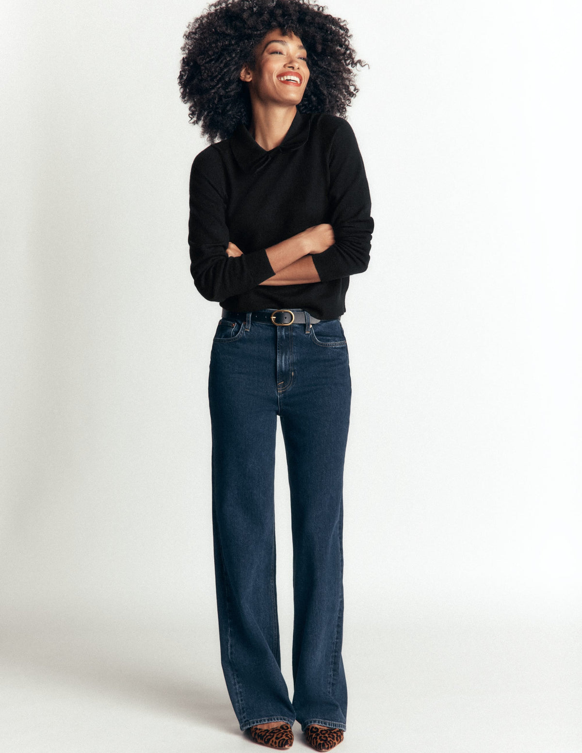 Pull en maille à nœud lavallière - Noir