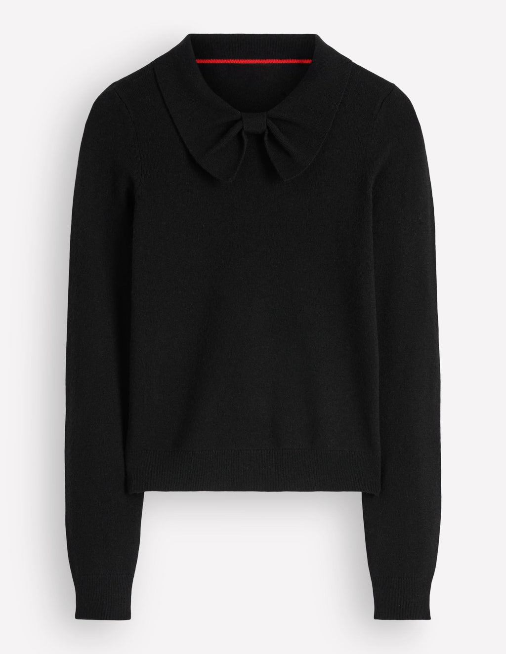 Pull en maille à nœud lavallière - Noir
