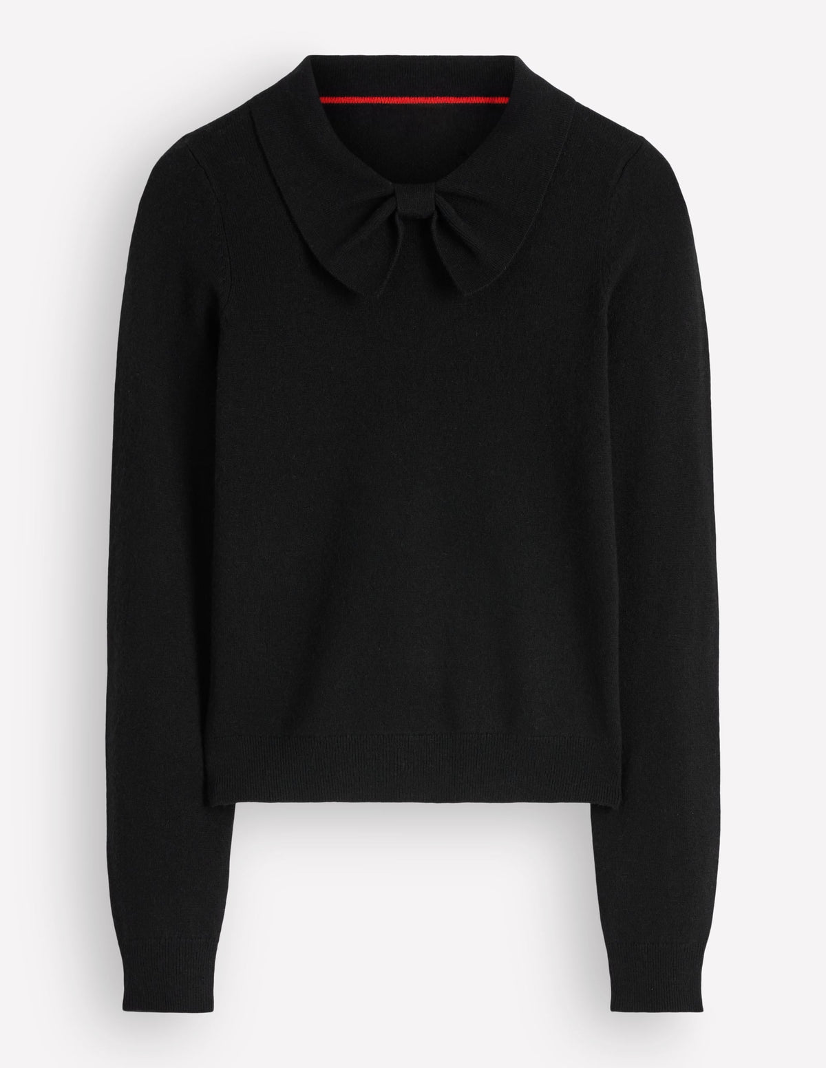 Pull en maille à nœud lavallière - Noir