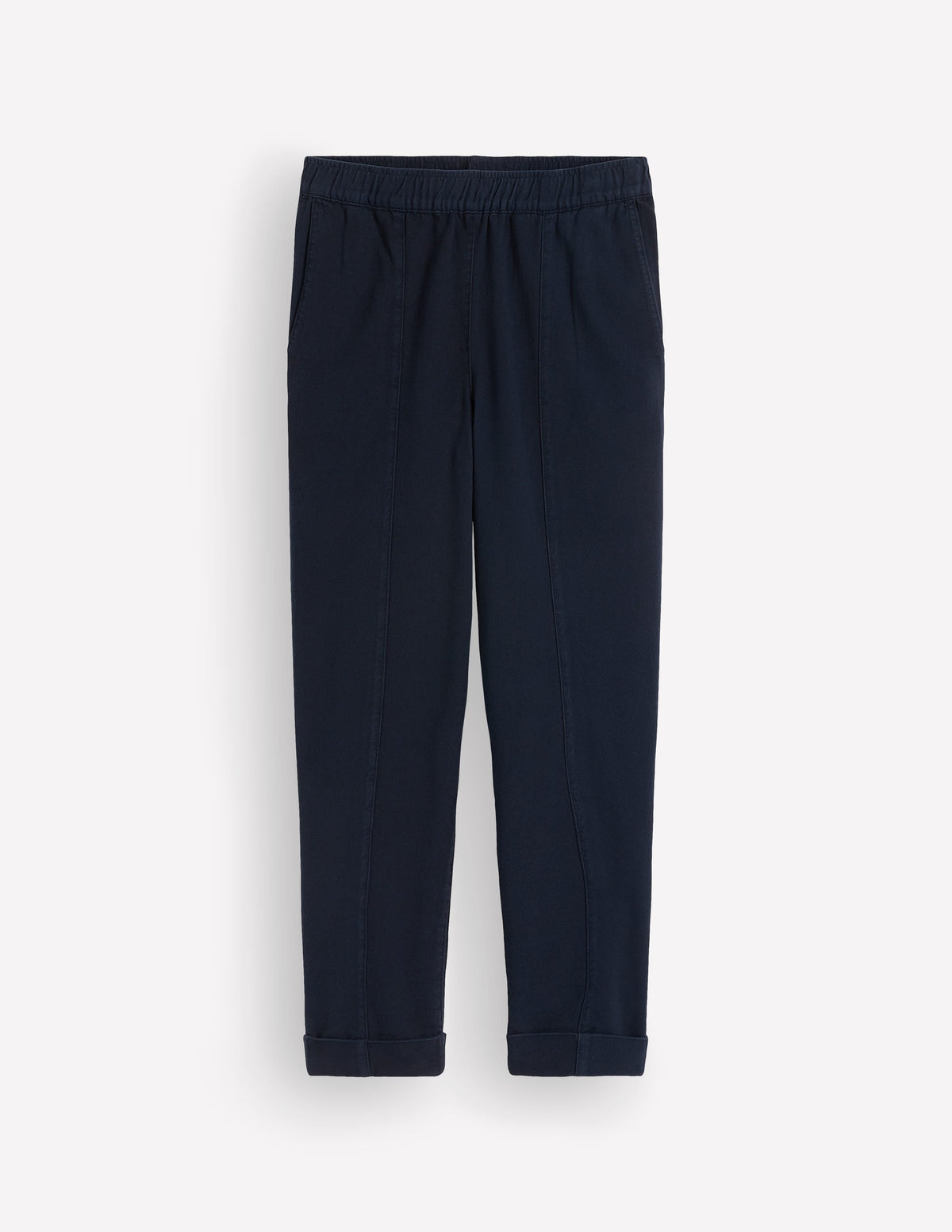 Pantalon droit taille mi-haute - Bleu marine