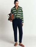 Pantalon droit taille mi-haute - Bleu marine