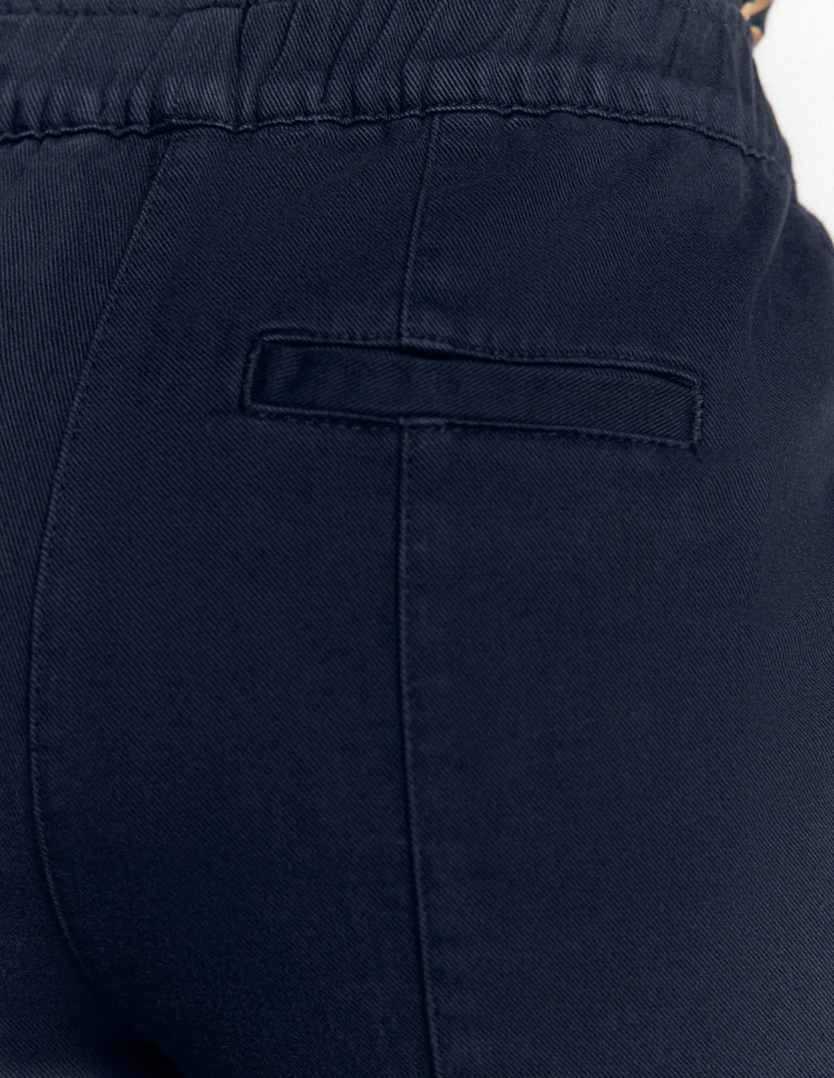 Pantalon droit taille mi-haute - Bleu marine