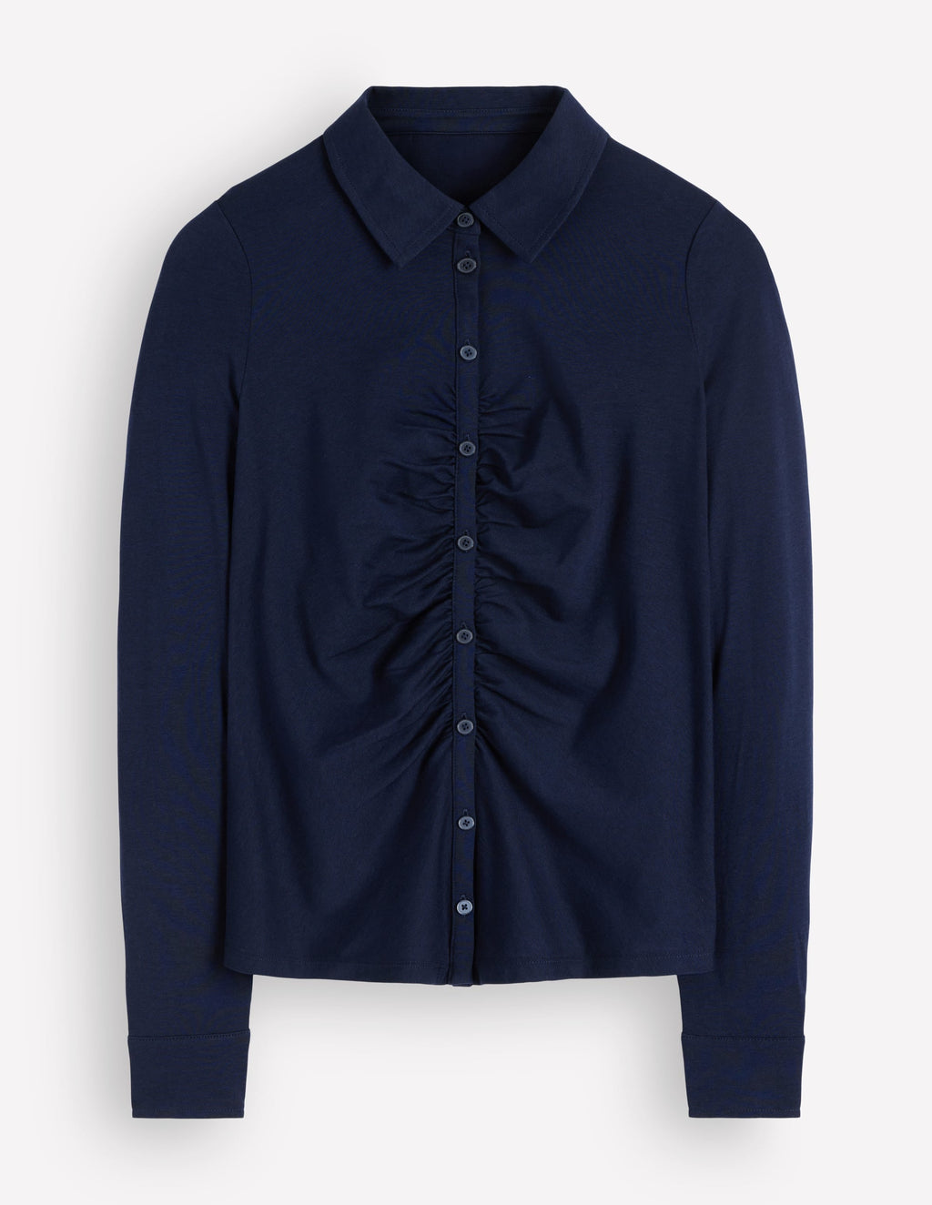Chemise en jersey ruché ultra doux - marine