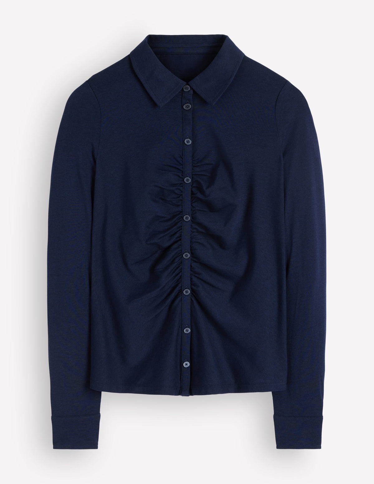 Chemise en jersey ruché ultra doux - marine