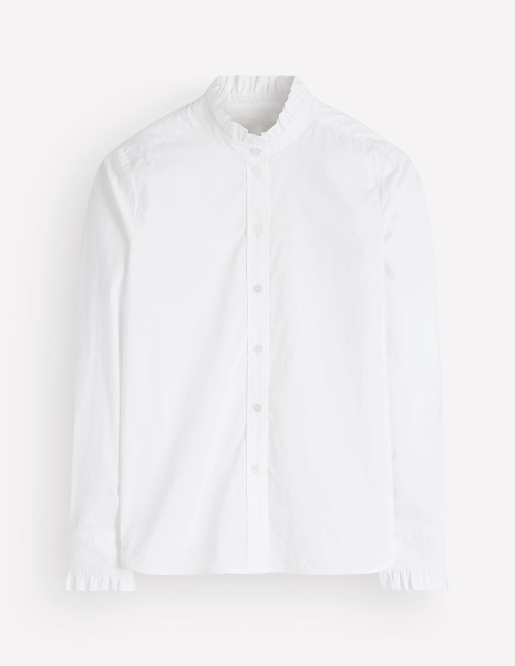 Chemise à volants en coton - Blanc