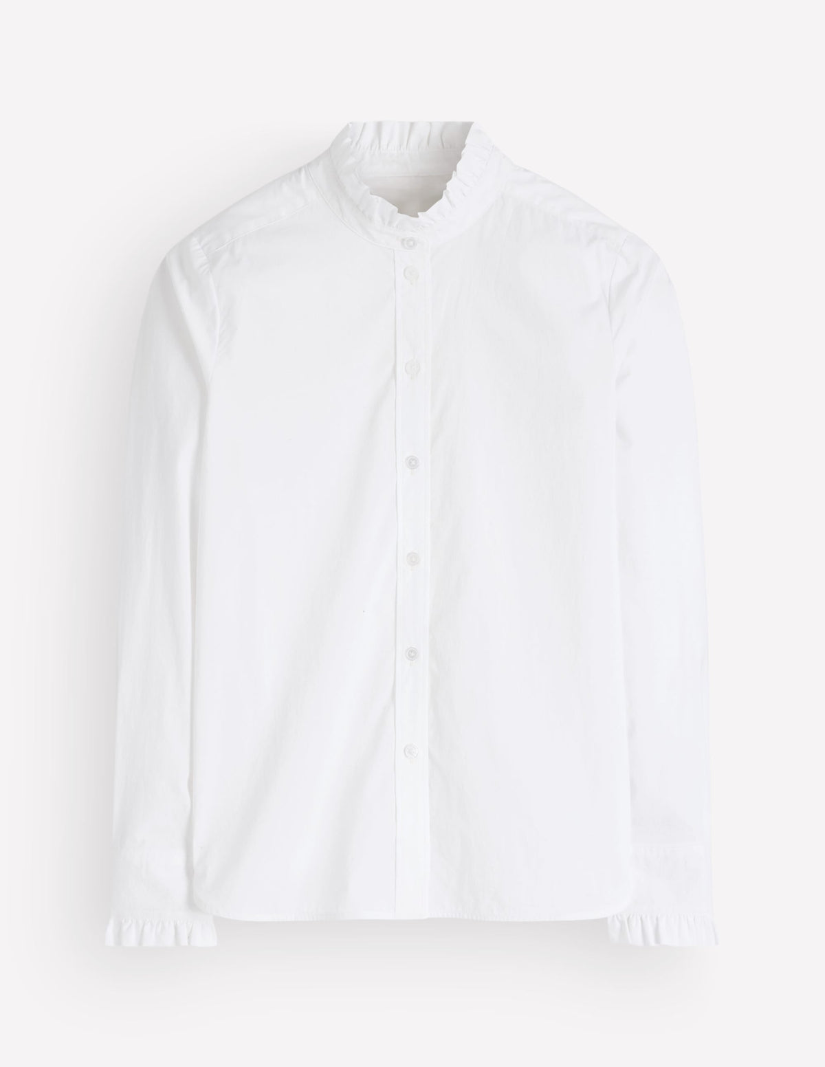 Chemise à volants en coton - Blanc