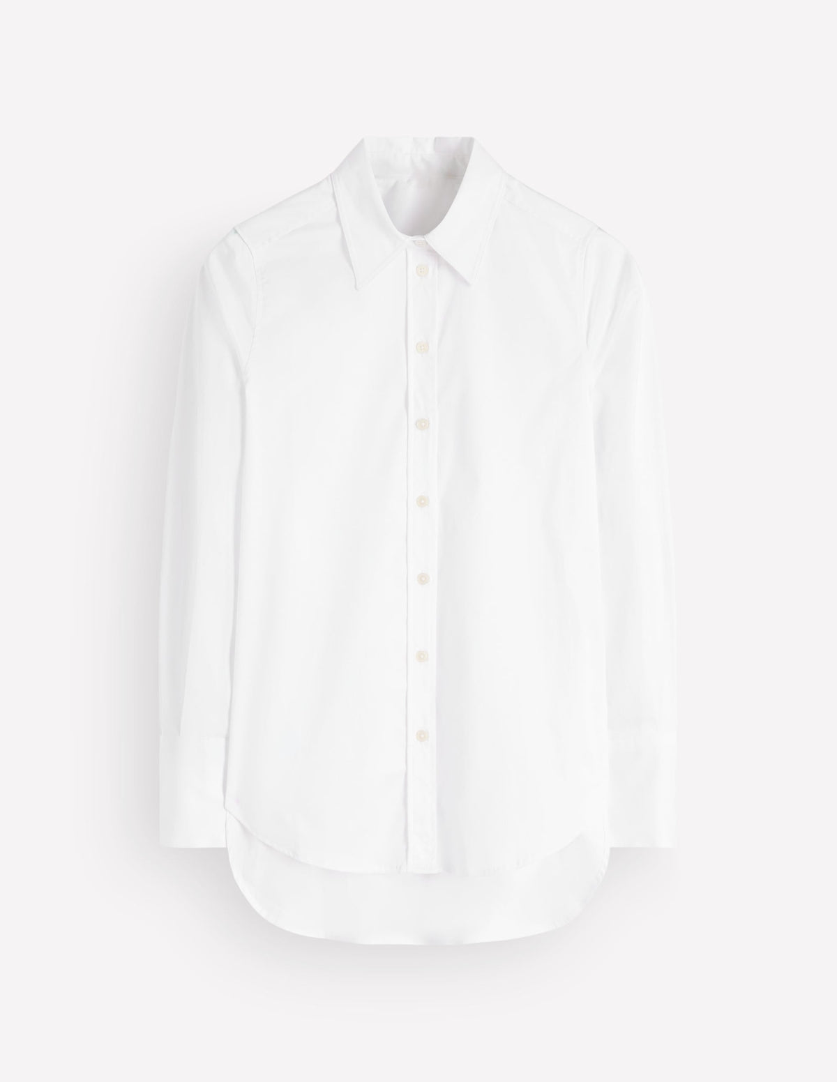 Chemise longue en coton-Blanc