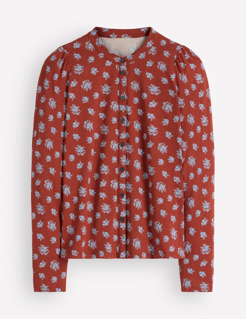 Chemise Supersoft à manches bouffantes - Orange brûlé, Delicate Garden