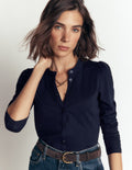 Chemise à manches bouffantes Supersoft - Marine