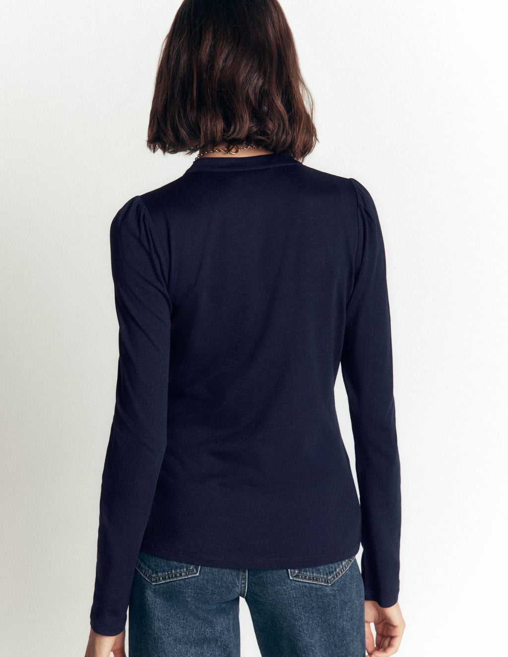 Chemise à manches bouffantes Supersoft - Marine
