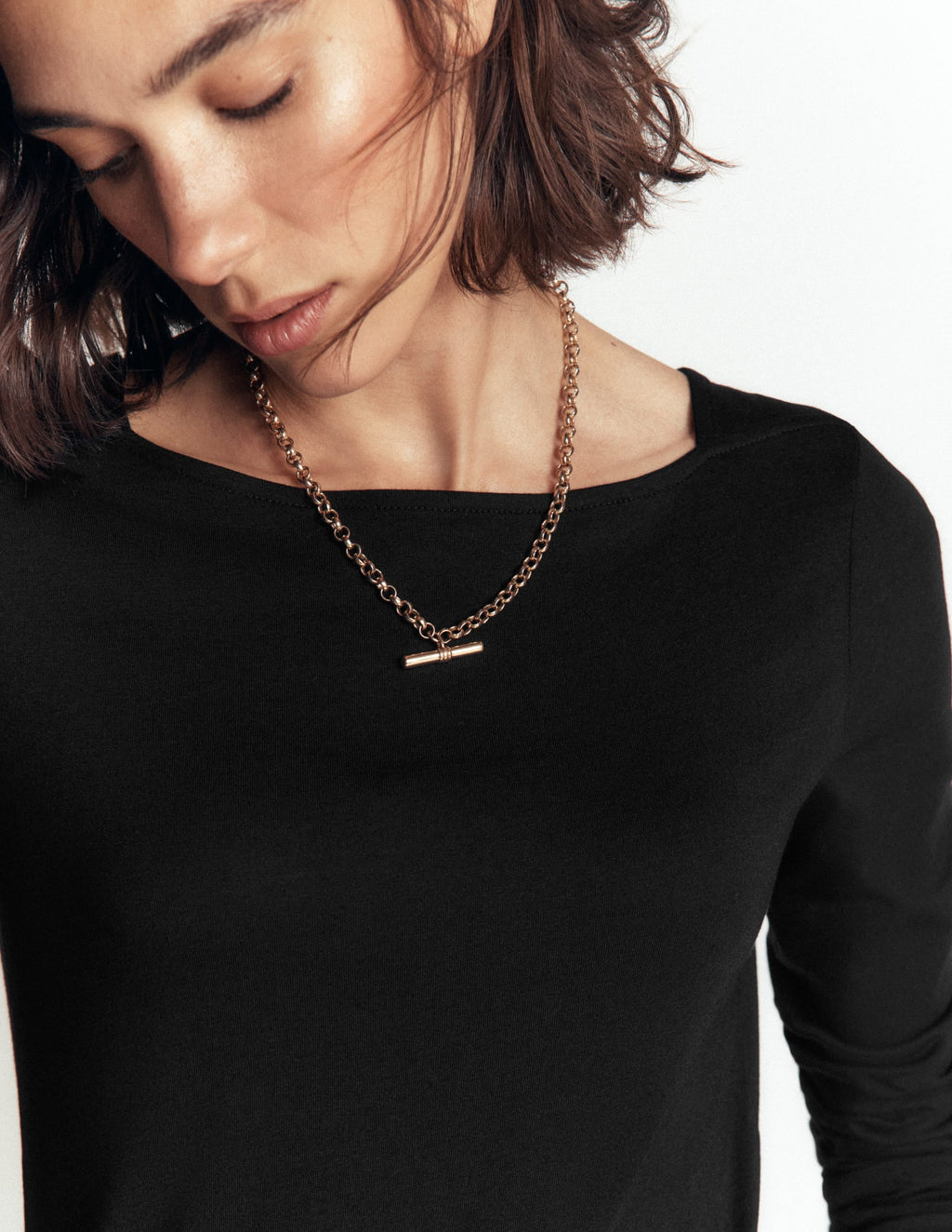 Top ultra doux à encolure carrée - Noir