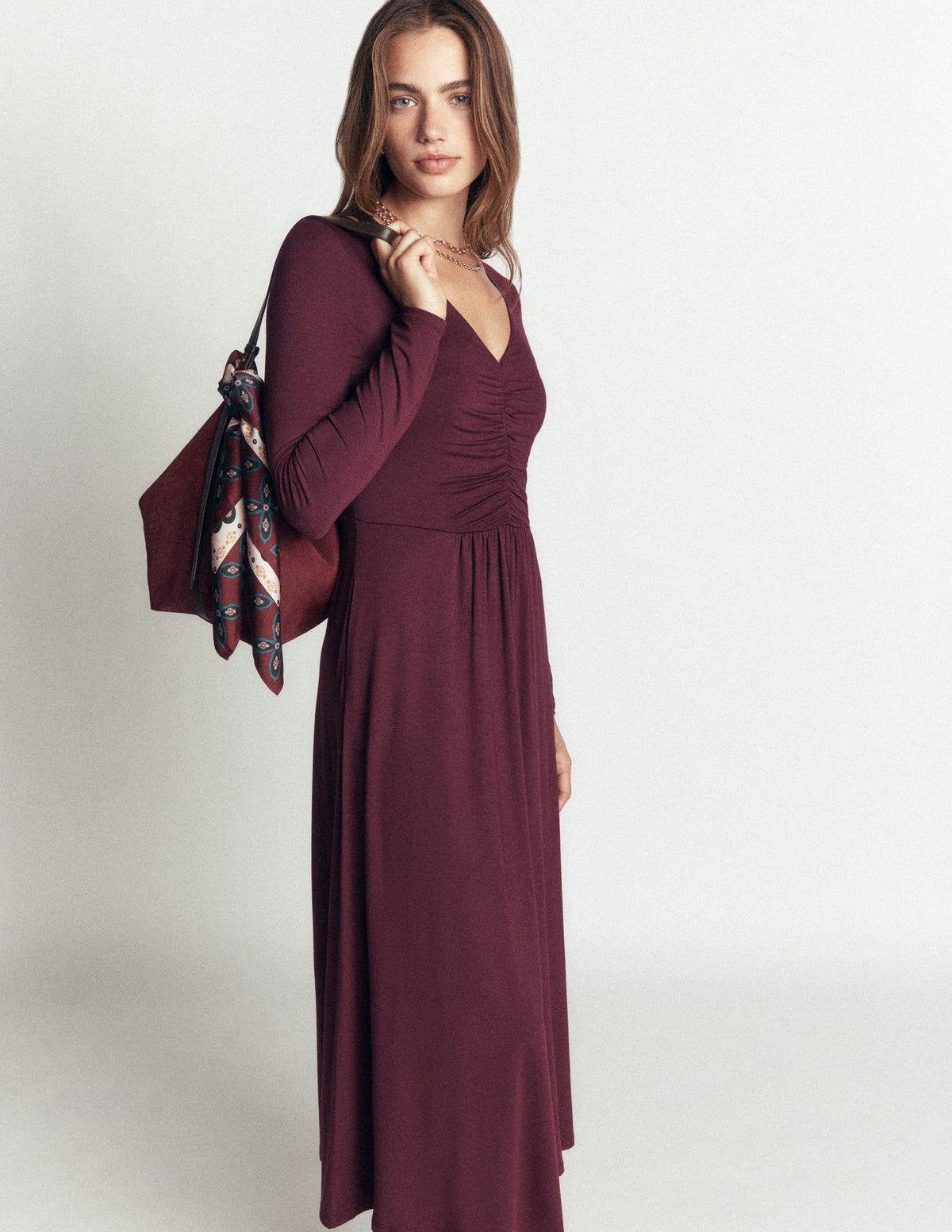 Robe froncée en jersey - Dégustation de vin
